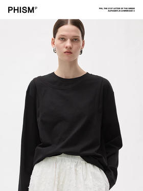 不规则假两件长T