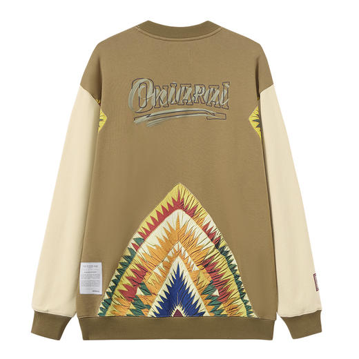 ONIARAI/鬼洗 史前部落织物印綉花拼布卫衣 A240012 商品图11