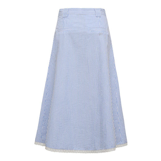 【2件9折】【Petit Bari】肌理感条纹刺绣百褶半裙长裙 商品图3