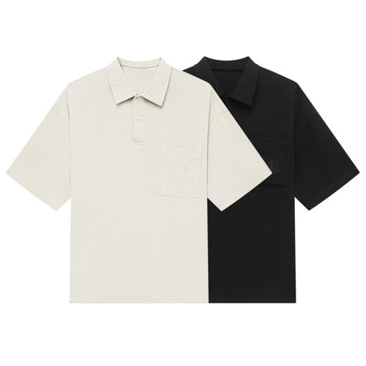GXG男装 多色华夫格面料休闲宽松polo衫男基础 夏季热卖 商品图4