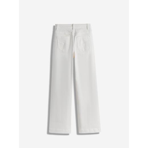 【自】全新升级【铂金会员165/天猫219/差价54】(02327) 洛诗琳2025春季新款白色四面弹牛仔裤百搭阔腿裤显瘦裤子女 商品图1