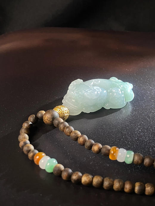 天然沉香奇楠+翡翠貔貅套链1️⃣ 商品图2