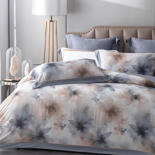 多喜爱 60S兰精天丝四件套-鎏光华彩【礼盒包装】 如梦丝滑 莹润如真丝 奥地利进口兰精天丝 拼边设计 专利床单 商品图2