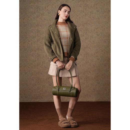 【100%绵羊毛】乔万尼短款外套休闲减龄设计毛呢外套EM4B572 商品图4