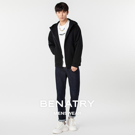 贝纳川时尚拉链男士休闲连帽外套ECP300007 商品图4