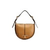 TOD'S托德斯 Timeless 品牌T字金属饰扣 皮革 HOBO腋下包单肩手提包 小号 女款 棕色 商品缩略图0