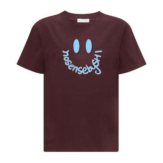 【2件9折】【Petit Bari】(多色)设计师联名款笑脸短袖女士T恤随性帅气 商品图2