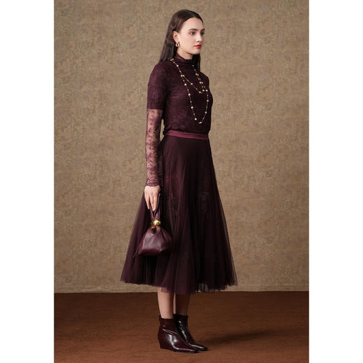 乔万尼网纱半身裙a字半裙百搭减龄设计EM4D525 商品图2