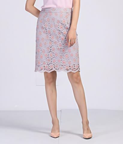 【SM】【水深蕾丝半裙】臣禾【织带拼接】半身裙9201031247【奥莱】 商品图0