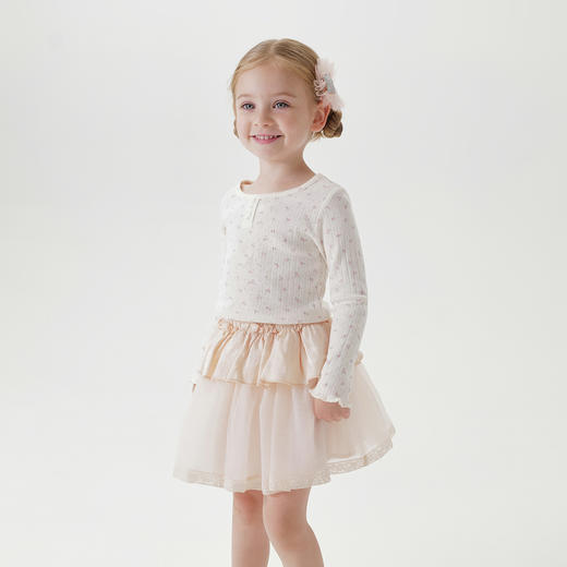 马克珍妮女童甜美蓬蓬网纱裙宝宝短裙半身裙2025年春夏新款250260 商品图1