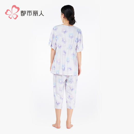 都市丽人女士正价棉质短袖套装薄抗皱绵会员精选短袖类LHH2H7 商品图3