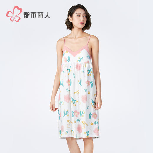 都市丽人女士棉质吊带裙薄40支TC拉架会员精选袖类LHH6F4 商品图2
