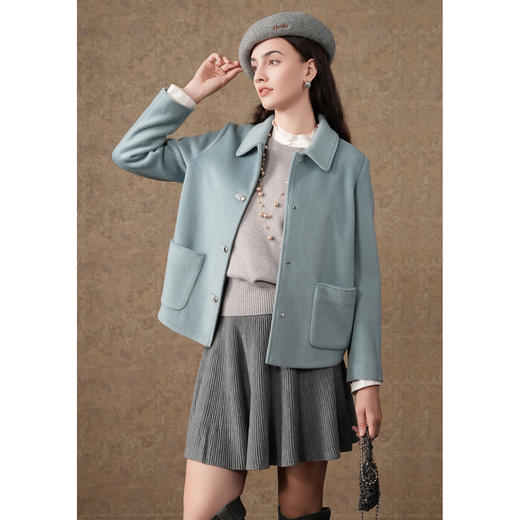 【100%绵羊毛】乔万尼新款毛呢短外套优雅小香风毛呢大衣EM4B512 商品图2