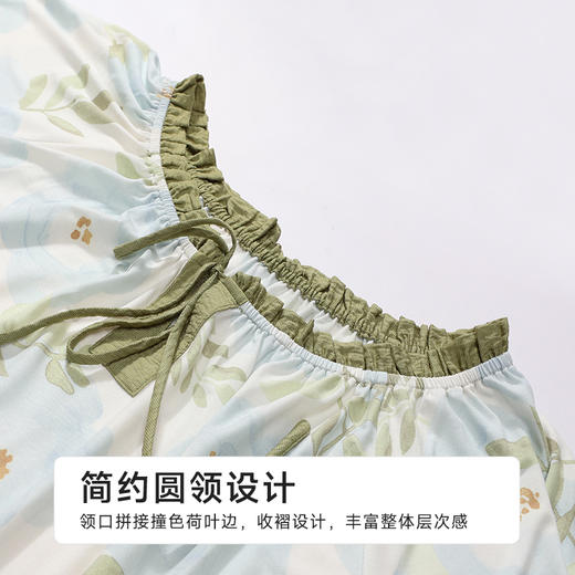 都市丽人女士正价棉质短袖套装薄抗皱绵好睡好眠短袖类LHH2C7 商品图4