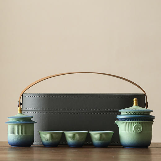 【故宫文创！旅行茶具】故宫文创 宫廷风旅行功夫茶具套装 一壶三杯 中式便携 快客杯商务套装-QQ 商品图3