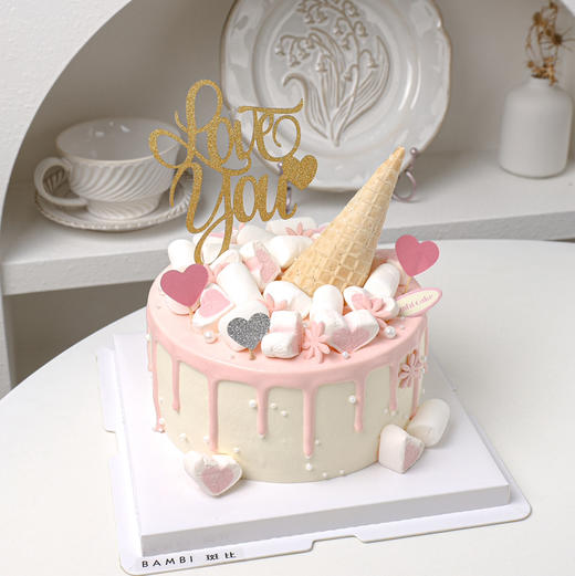 甜筒棉花糖小花棉花糖蛋糕 商品图1