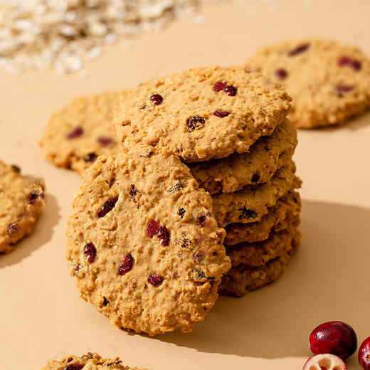 【蔓越莓燕麦曲奇饼干】进口燕麦粒蔓越莓果粒！口感醇厚浓郁，用料扎实少添加！自带谷物香气！ 商品图7