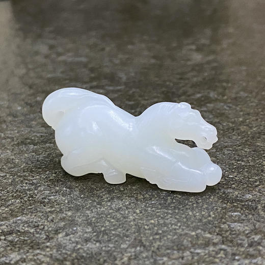 和田玉（羊脂白玉）挂件--卧马16.03g 商品图1