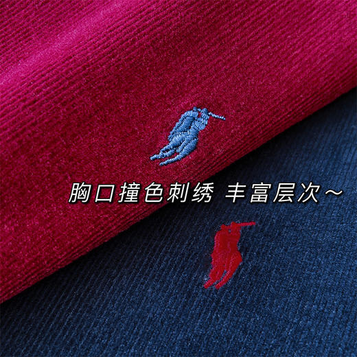 2025复古老钱风小马刺绣棉质灯芯绒长袖衬衫衬衣上衣外套女秋冬款！ 商品图2