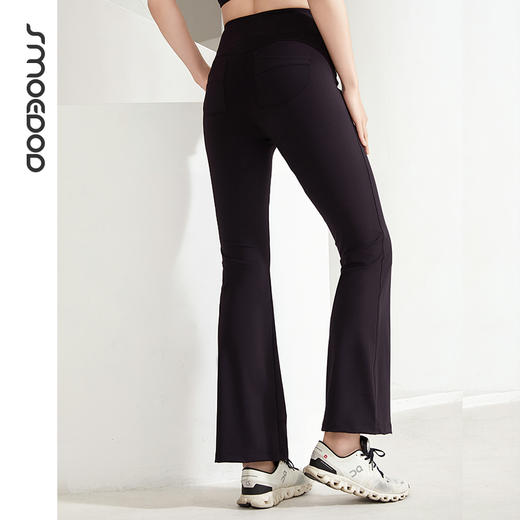 SMOEDOD/水沐伊朵瑜伽健身微喇裤带口袋高腰收腹提臀显瘦修身6625 商品图2