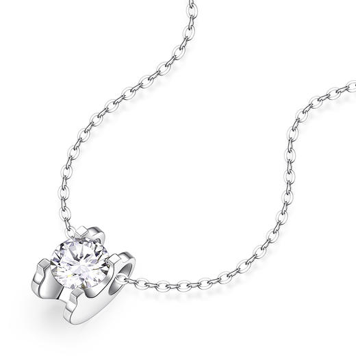 【爆闪莫桑钻】 卡蒂罗KADER 真诚之心项链 锁骨链 莫桑石闪耀吊坠小众简约百搭设计 恋爱告白生日纪念日 925银 商品图1