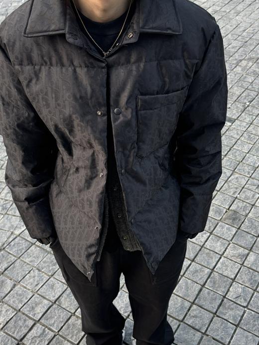 CD 24fw oblique 科技暗纹提花满印薄款立领夹克羽绒外套 商品图4