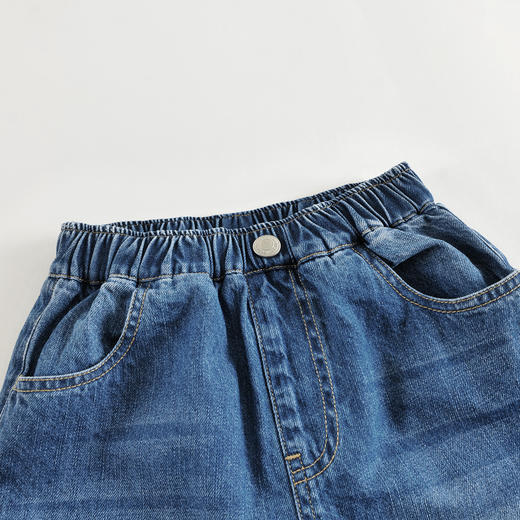 马克珍妮男童时尚直筒软牛仔裤 儿童裤子2025年春夏新款550633 商品图3