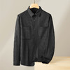 【新款DX】大依优型大码男装春秋薄款衬衫外套男式加肥加大码宽松休闲时尚翻领薄上衣 商品缩略图5