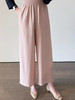不容错过的一万分最新作品 版型+面料+搭配绝妙直阔九分裤 豆沙粉&黑色 商品缩略图0