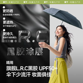 蕉下三折黑胶随行伞DT396