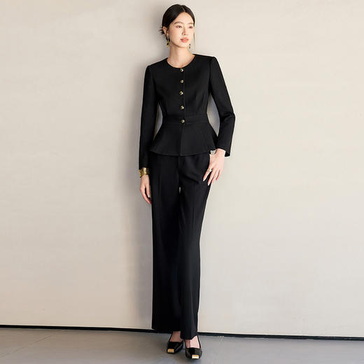 IWY/干练简约黑色西装套装女早春售楼部接待工作服酒店前台正装CP658 商品图1
