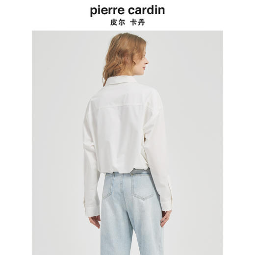 皮尔卡丹女装都市时尚简约干练气质短款衬衫C51BL005W0 商品图2