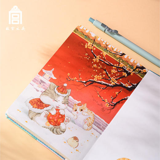 故宫文具宫猫知时节练习本创意手账本日记本复古国潮风笔记本子 商品图10