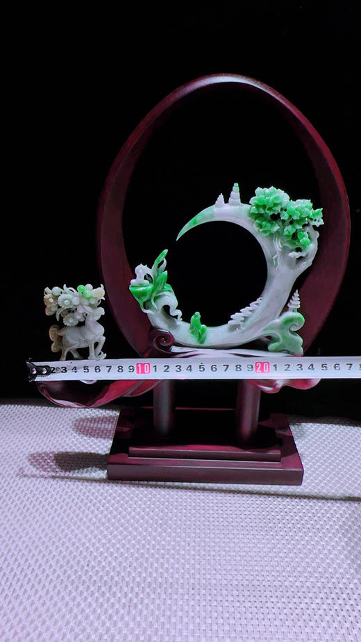 620849翡翠摆件【一路发财 鹿鸣蝉音】 商品图2