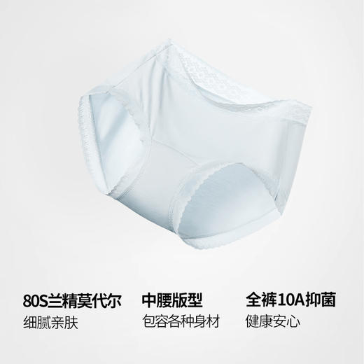 【限时活动秒杀】法国 利蜂/LOUIS ROYER “奢享” 兰精莫代尔植物女士内裤 2.0升级版 天然舒适 4条装 商品图1