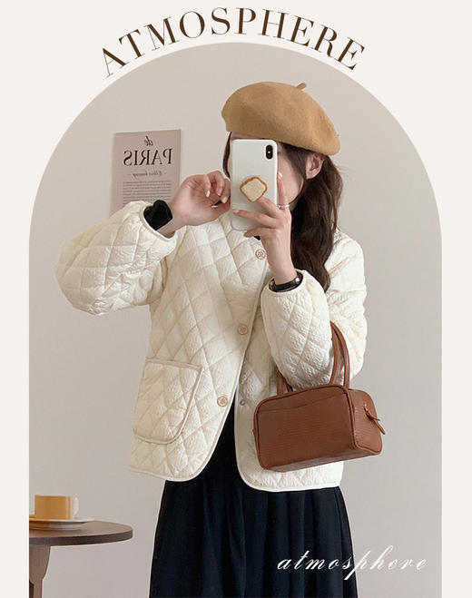 【积分兑换】L MVIG 法式菱格小香风秋季外套 商品图2