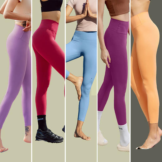 福利款二合一—裸感彩虹裤，裸感四分裤 商品图0