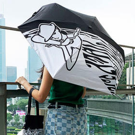 极简少女-海上升明月便携轻便晴雨伞