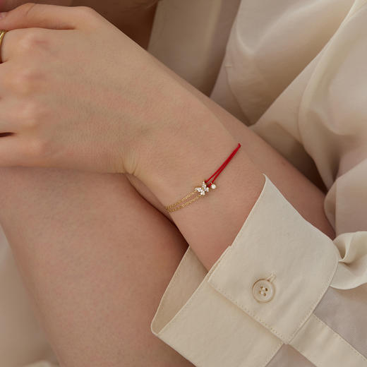 ARSIS银饰｜幸运符号系列 星悦蝴蝶小红绳 商品图4