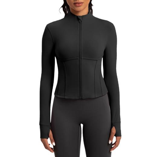 跃牌【倚窗听雨】系列 秋冬新款瑜伽服外套女紧身显瘦立领拉链长袖WT09 商品图3