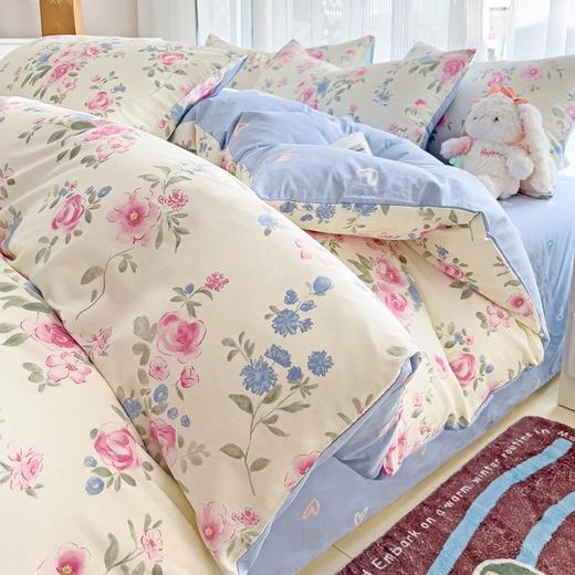 【商场千元 全棉印花四件套】A类母婴 纯棉小清新纯棉被套 双人宿舍学生三件套 商品图0