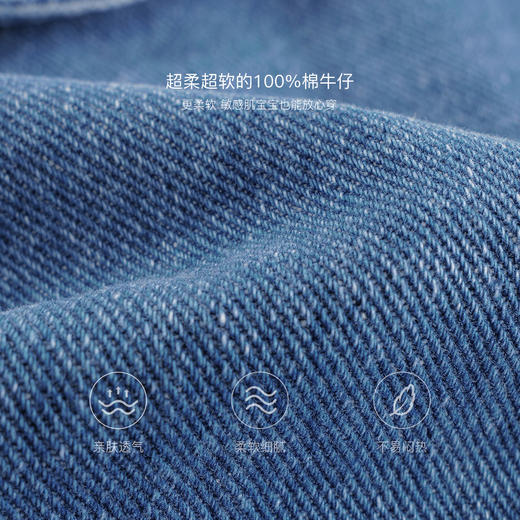 马克珍妮女童甜美花边领牛仔外套儿童纯棉上衣2025春装新款250197 商品图4