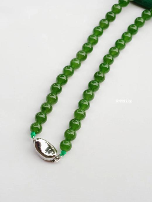 俄罗斯进口碧玉925银异形扣头项链（3-5天左右） 商品图8
