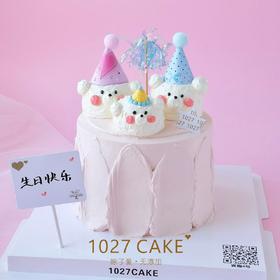 1027CAKE | 奶油霜立体小动物  一家三口