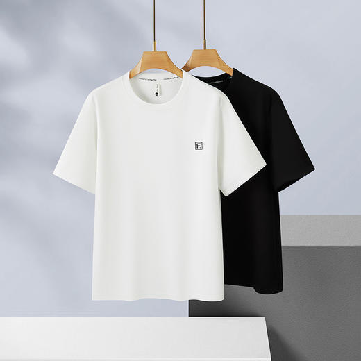 【新款DX】大依优型大码男士圆领短袖T恤高克重T恤加大码百搭款上衣男士 商品图3