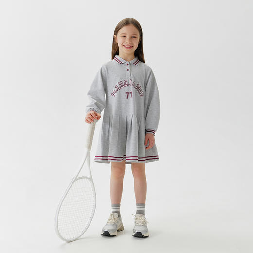 马克珍妮女童元气学院polo领连衣裙儿童裙子2025年春装新款250180 商品图1