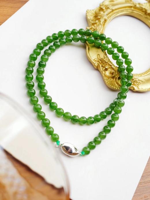 俄罗斯进口碧玉925银异形扣头项链（3-5天左右） 商品图6