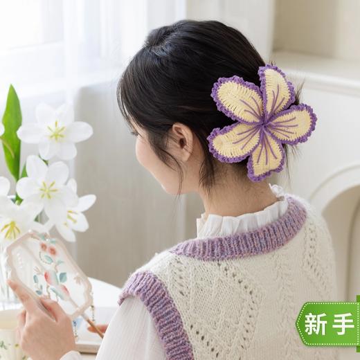 苏苏姐家新中式拾花集发簪手工diy编织钩针发饰毛线团自制材料包 商品图0