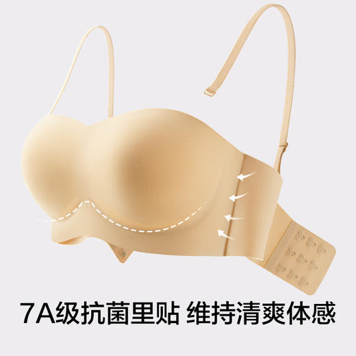 【新品上新】有棵树「新月杯」一片式防滑无肩带大码内衣-B6086 商品图4
