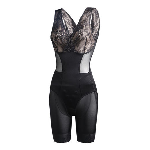 雀说连体塑身衣提臀收腹收大腿薄款塑形内衣女士束身衣后脱式AL8868 商品图3